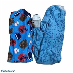 12 Month Footed Fleece Pajama Sports Moose Boy